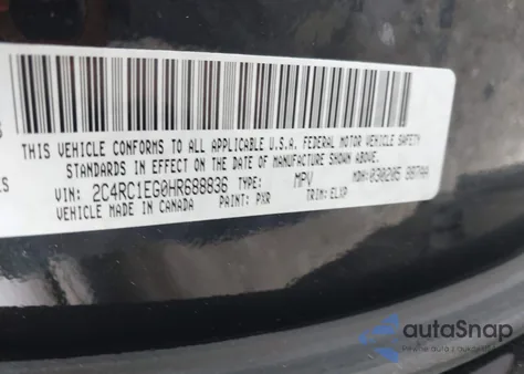 2017 Chrysler Pacifica Touring-L Plus из США, поврежденный, VIN 2C4RC1EG0HR688836